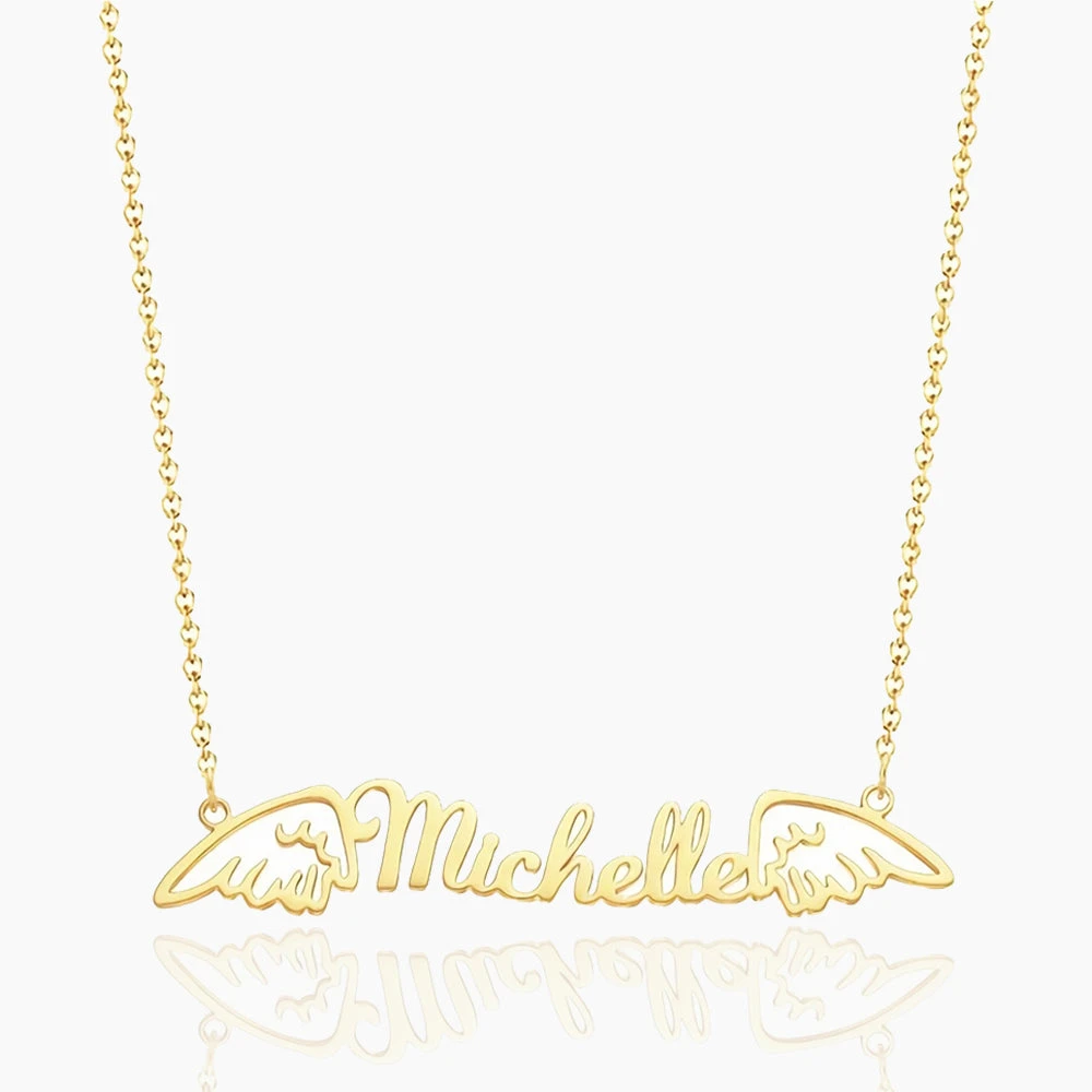 NAME ANGEL WINGS NECKLACE
