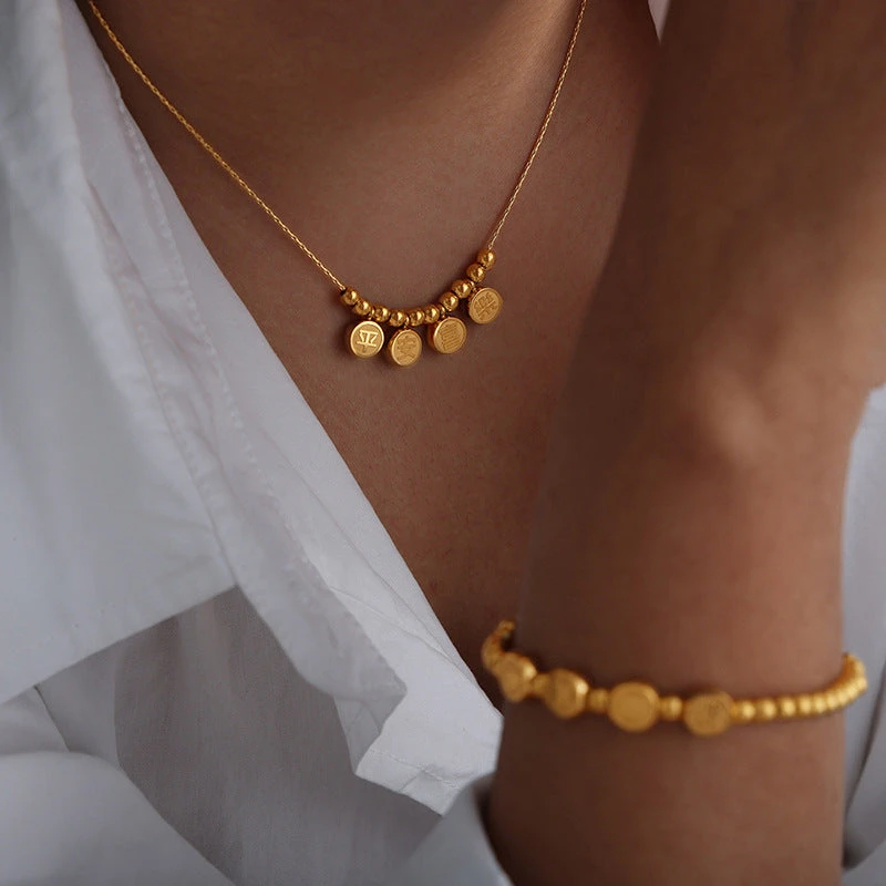 PING AN JOYFUL ROUND BEAD NECKLACE