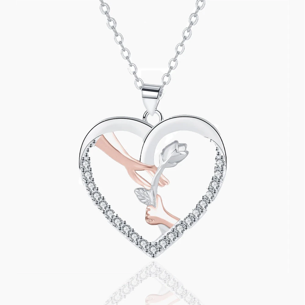 ROSE ICED OUT NECKLACES