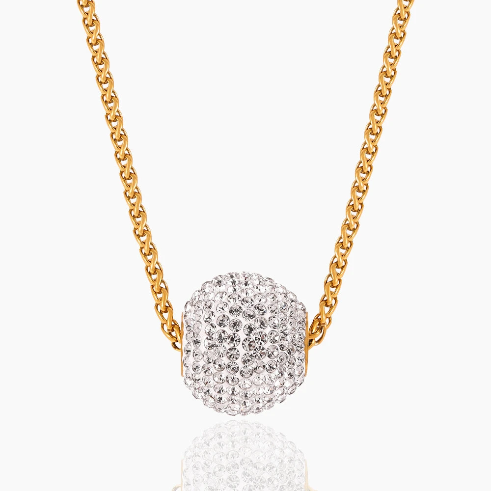 ROUND BALL PENDANT NECKLACE