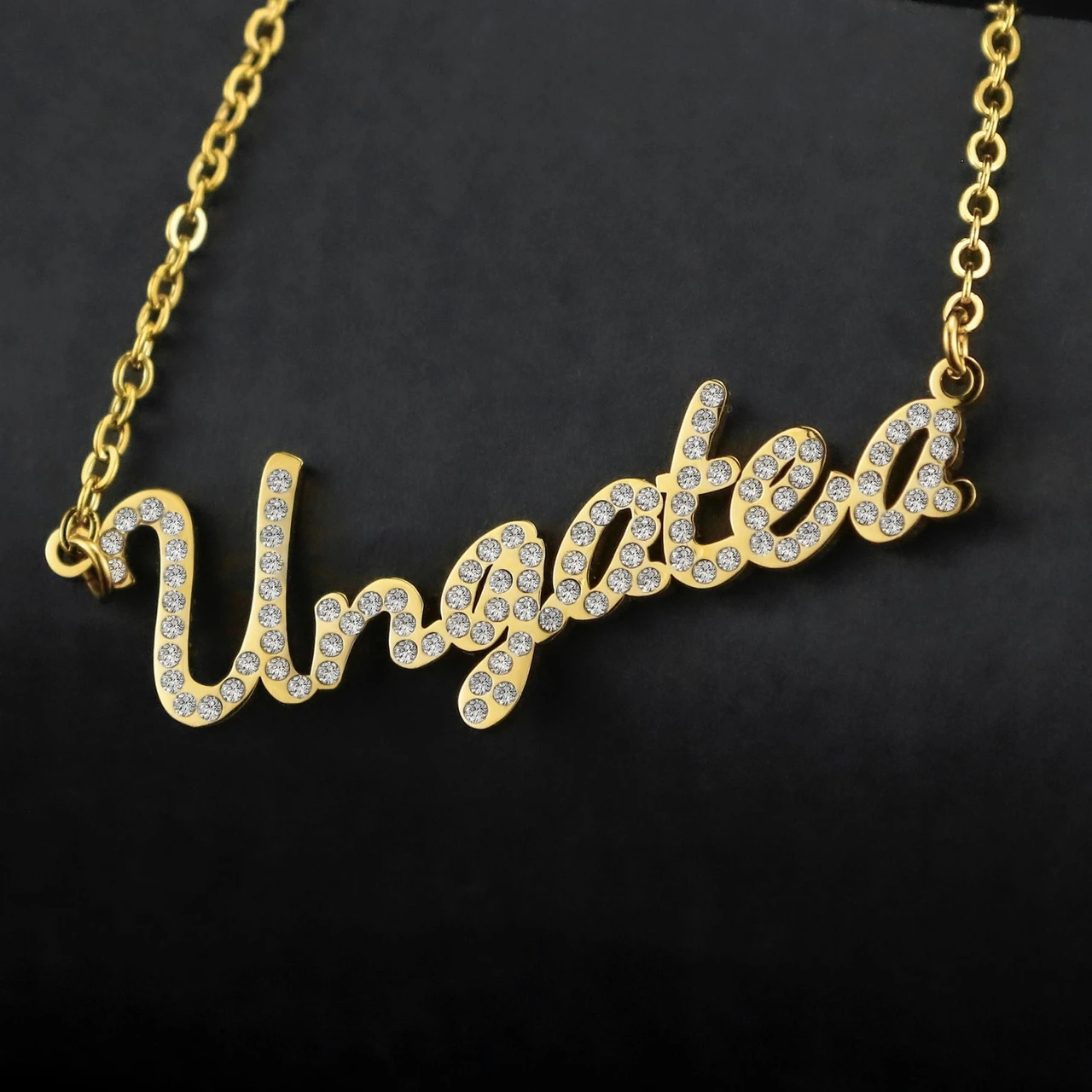 SCRIPT ICED NAME NECKLACE