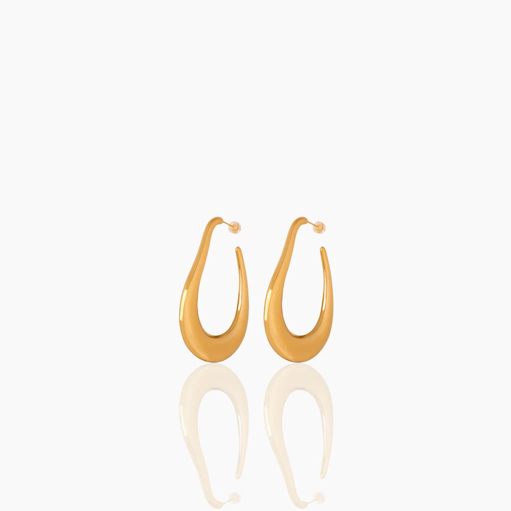 U-SHAPED HOLLOW EARRINGS