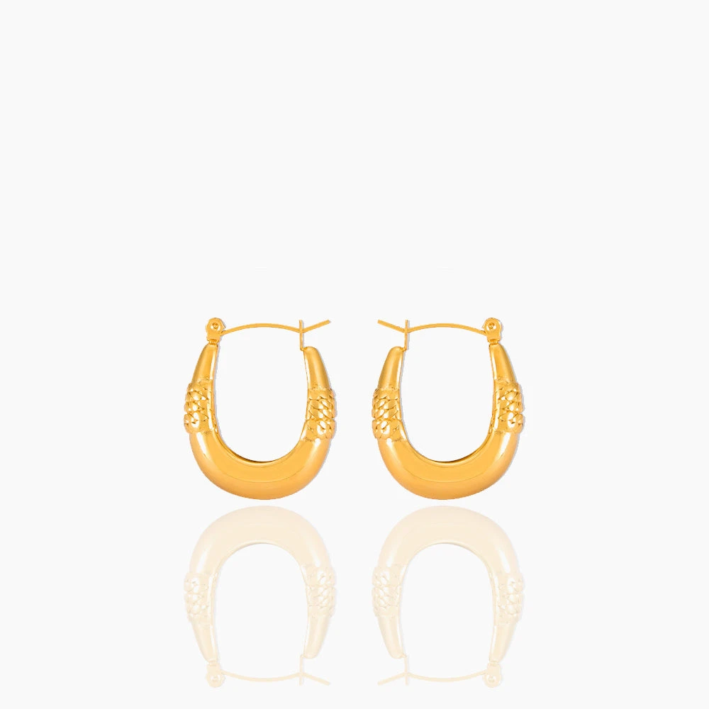 U-SHAPED TEXTURE EARRINGS