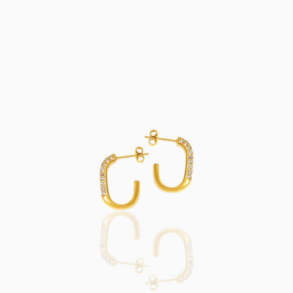 U-SHAPED STUDDED EARRINGS