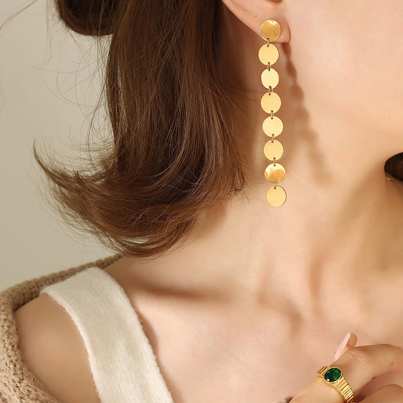 UNIQUE PATCHWORK CIRCULAR EARRINGS