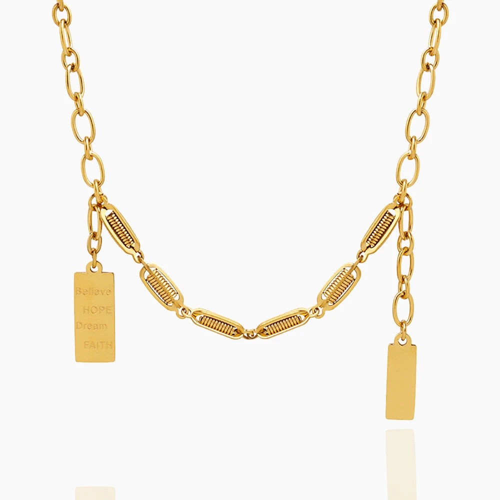 UNIQUE SQUARE PENDANT NECKLACE