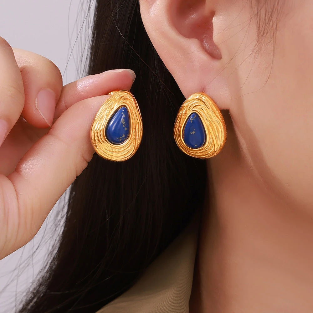 WATER DROPLET TEXTURE EARRINGS