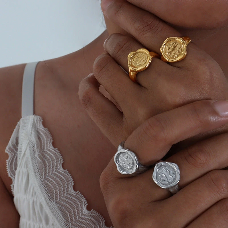 WATER RIPPLE OPEN RING