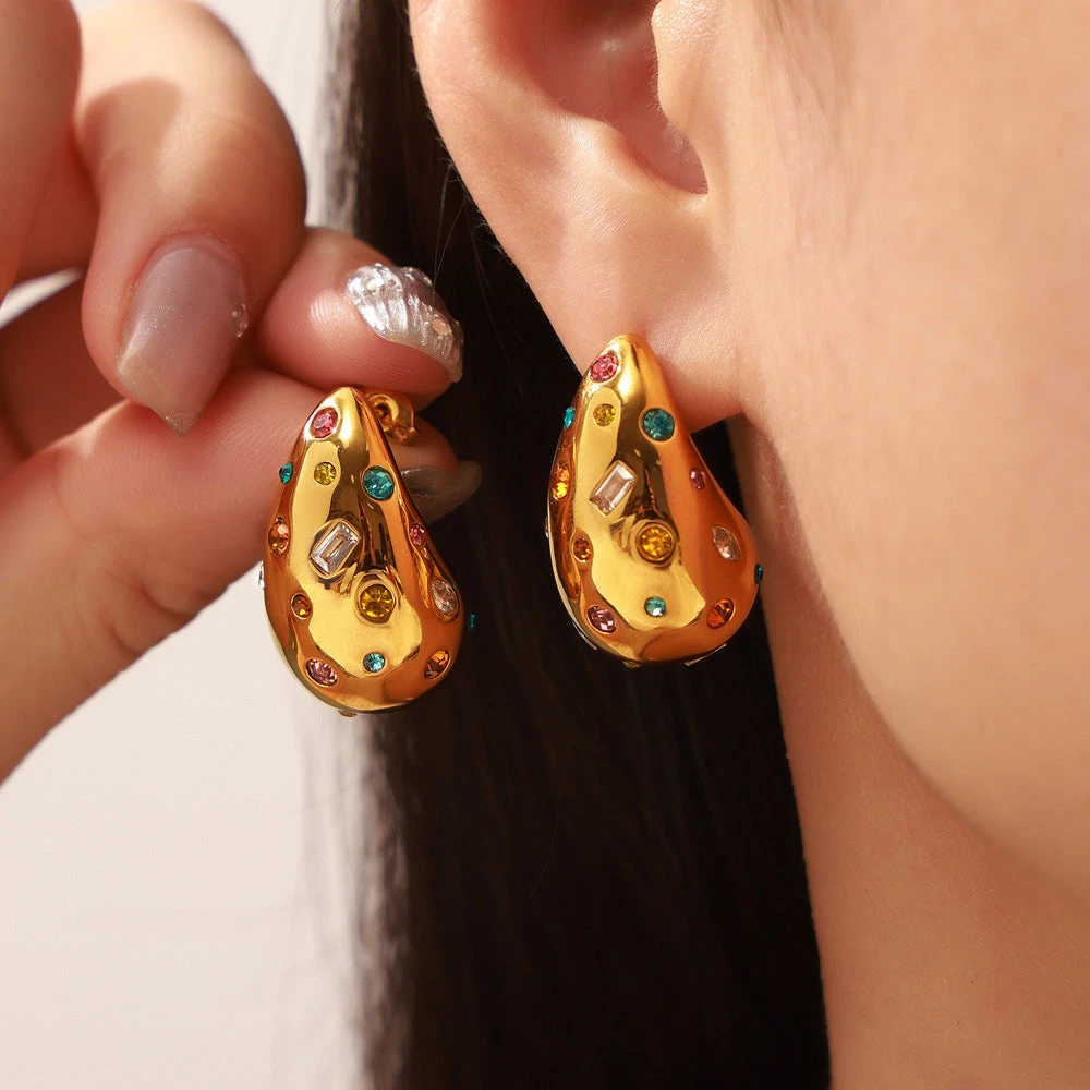 WATERDROP COLORED EARRINGS
