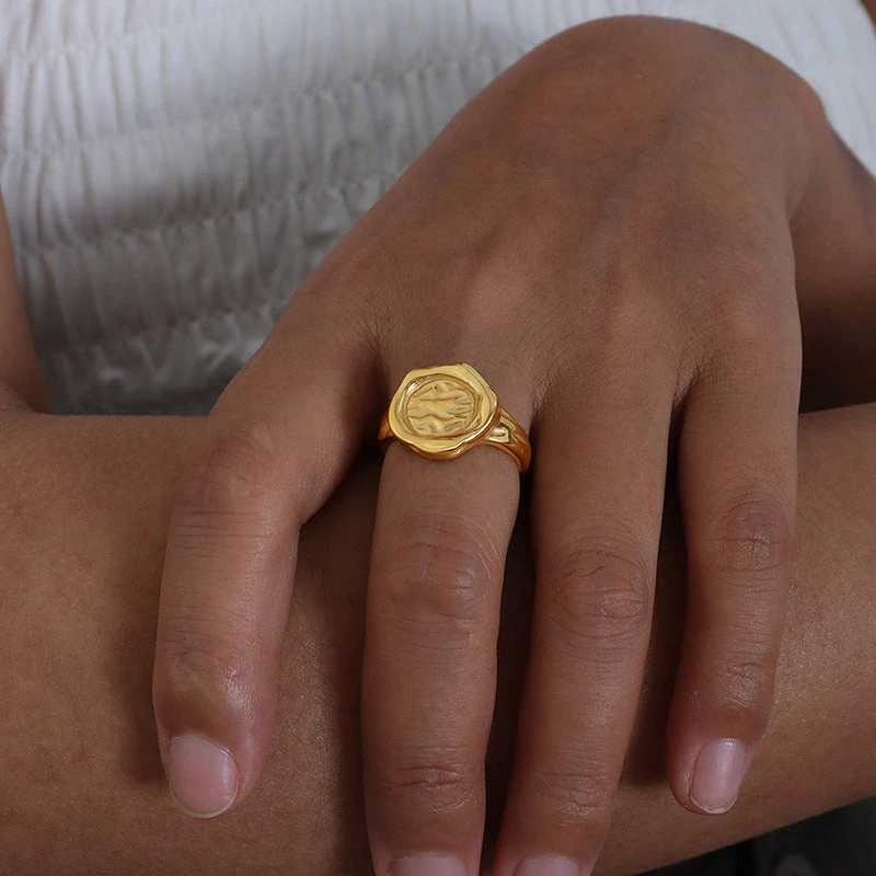 WATER RIPPLE OPEN RING