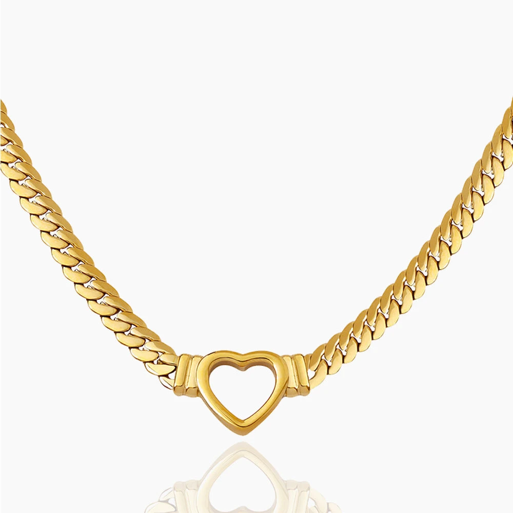 WHEAT EAR CHAIN LOVE PENDANT NECKLACE