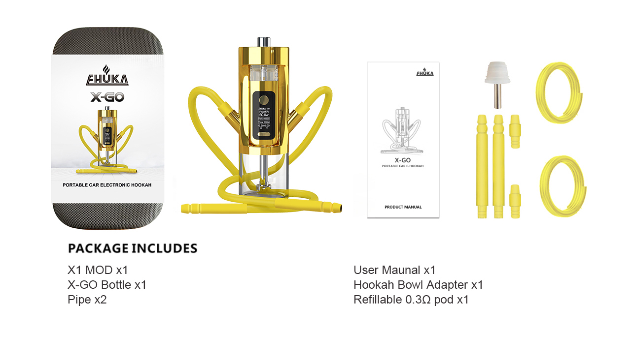 EHUKA X-GO Multi-purpose Vape Device Portable Car E Hookah Shisha Pot