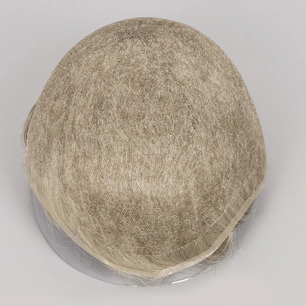 100% Human Hair Full Lace Base Color #1760 Light Brown with 60% Grey Hair Toupee For Men