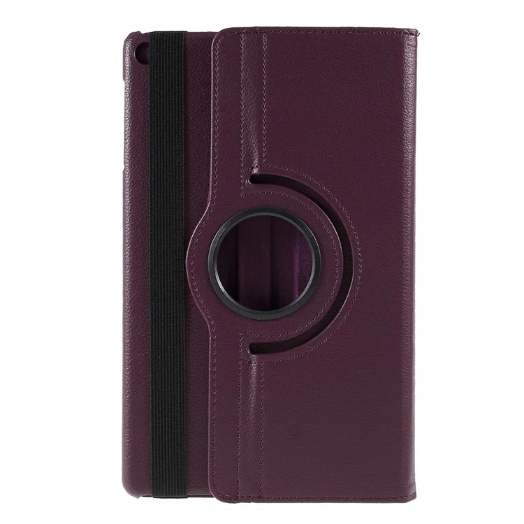 For Samsung Galaxy TAB A 10.1 (2019) SM-T510 / SM-T515 Litchi Texture Leather Tablet Cover with 360-Degree Rotation Multi-Angle Supporting - Black-Cellmalls