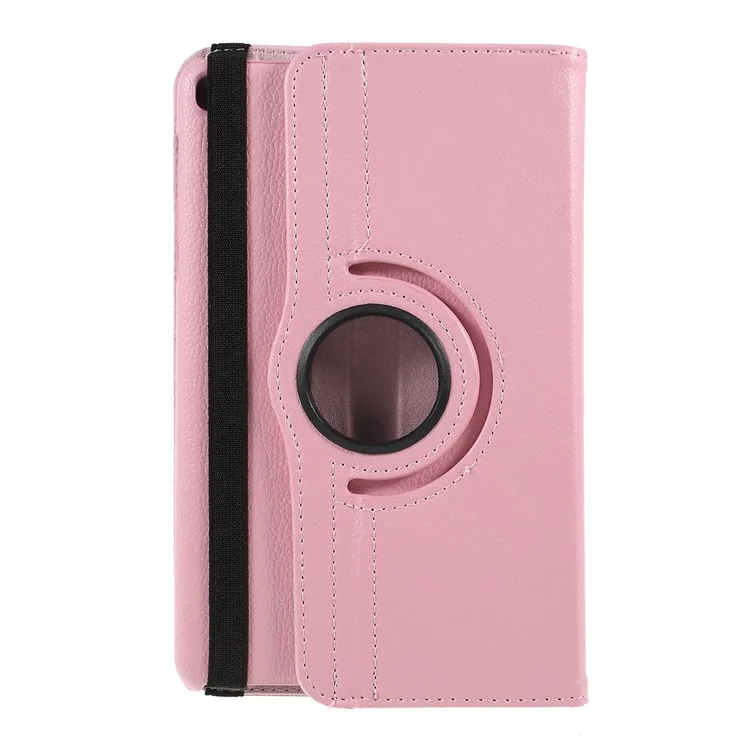 For Samsung Galaxy Tab A 8.0 (2019) with S Pen P200 P205 Litchi Texture Leather Protection Tablet Cover [With 360 Degree Rotary Stand] - Pink-Cellmalls