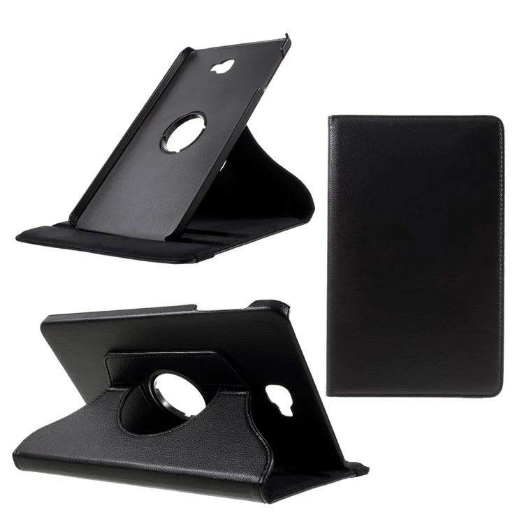 Litchi Texture Rotary Stand Leather Tablet Case for Samsung Galaxy Tab A 10.1 (2016) T580 T585 - Black-Cellmalls