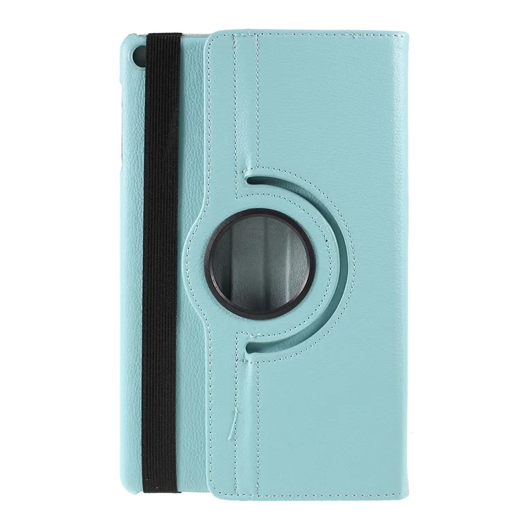 For Samsung Galaxy TAB A 10.1 (2019) SM-T510 / SM-T515 Litchi Texture Leather Tablet Cover with 360-Degree Rotation Multi-Angle Supporting - Black-Cellmalls