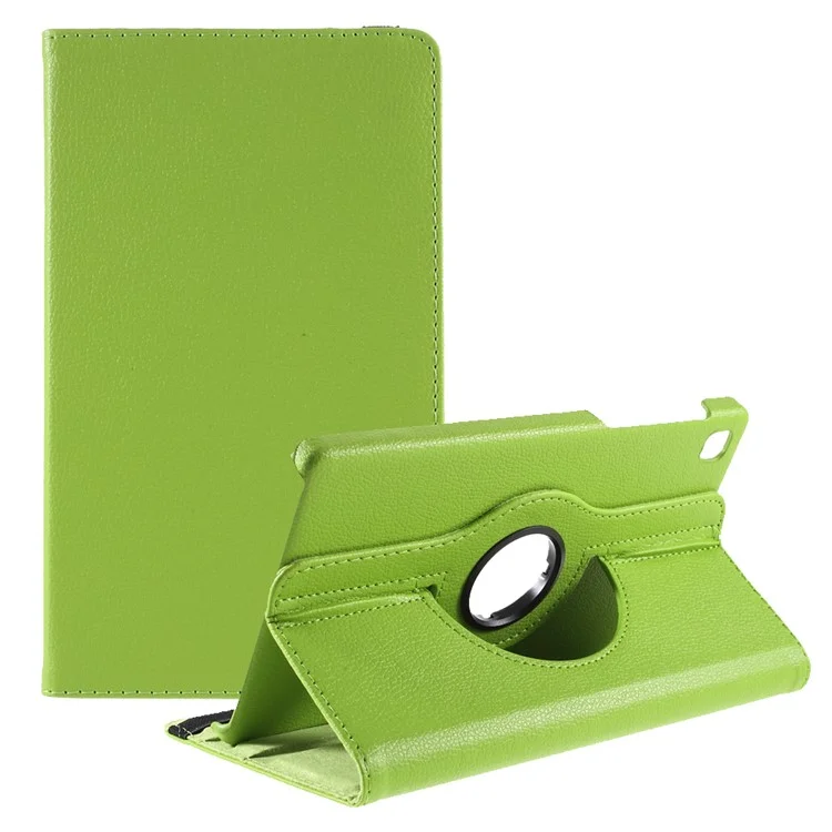 360° Swiveling Stand Design Litchi Texture Leather Tablet Cover Case for Samsung Galaxy A7 Lite 8.7-inch T220 / T225 - Black-Cellmalls