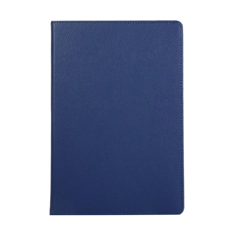 Litchi Skin Leather Shell Case with Rotating Stand for Samsung Galaxy Tab S10+ / S9+  / S8+ / S7+ / S7 FE - Black-Cellmalls