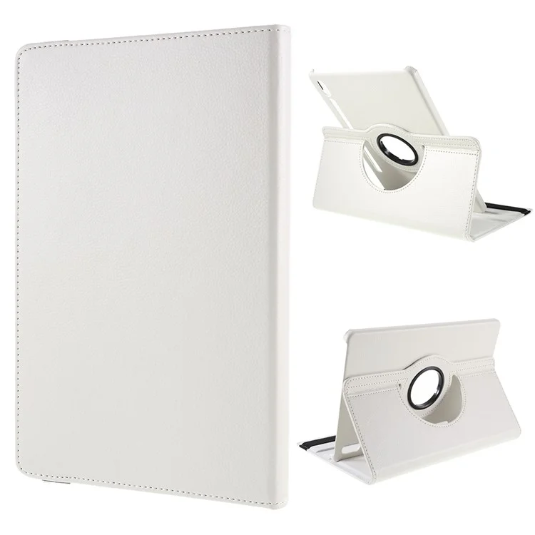 For Samsung Galaxy Tab S6 SM-T860 (Wi-Fi) Leather Tablet Protective Case with Rotary Stand - White-Cellmalls