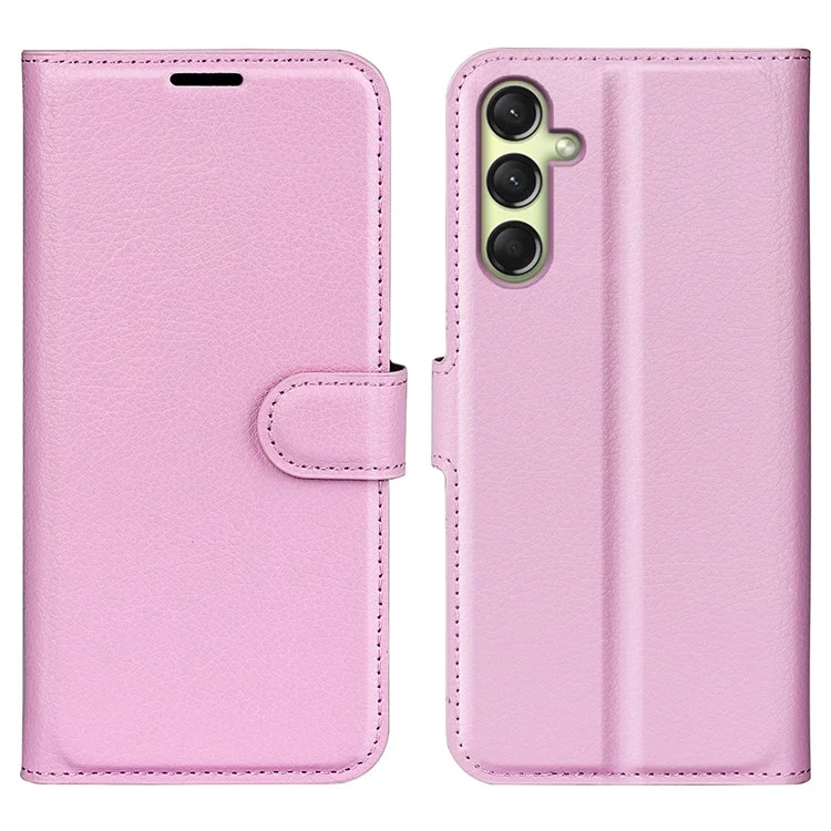 For Samsung Galaxy A16 5G / A16 4G Case Litchi Texture Shockproof Leather Wallet Phone Cover - Black-Cellmalls