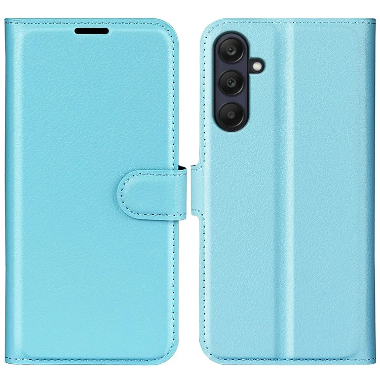 For Samsung Galaxy A26 5G Case Litchi Texture Shockproof Leather Wallet Phone Cover - Black-Cellmalls