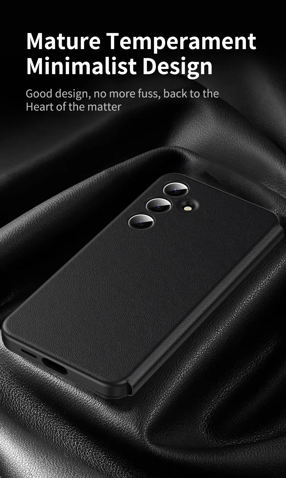 For Samsung Galaxy S24+ Leather Phone Case with View Window Card Slot - Sapphire-Cellmalls