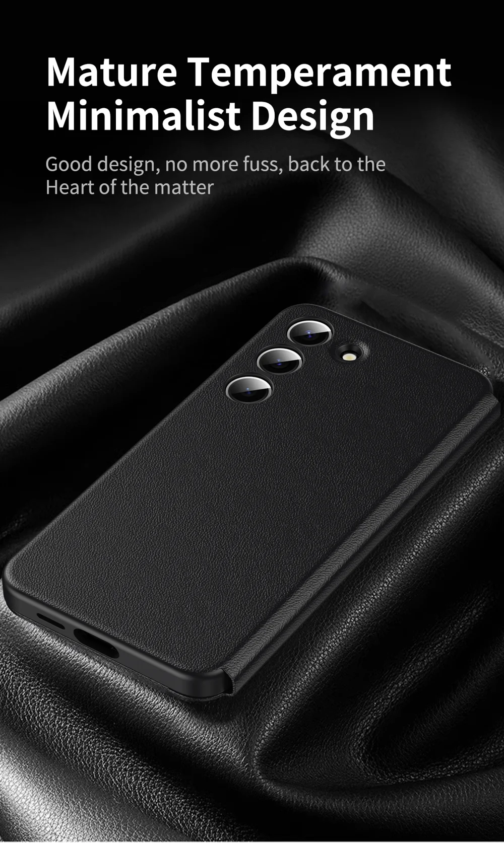 For Samsung Galaxy S22 5G Case Leather Phone Cover with View Window Card Slot - Sapphire-Cellmalls