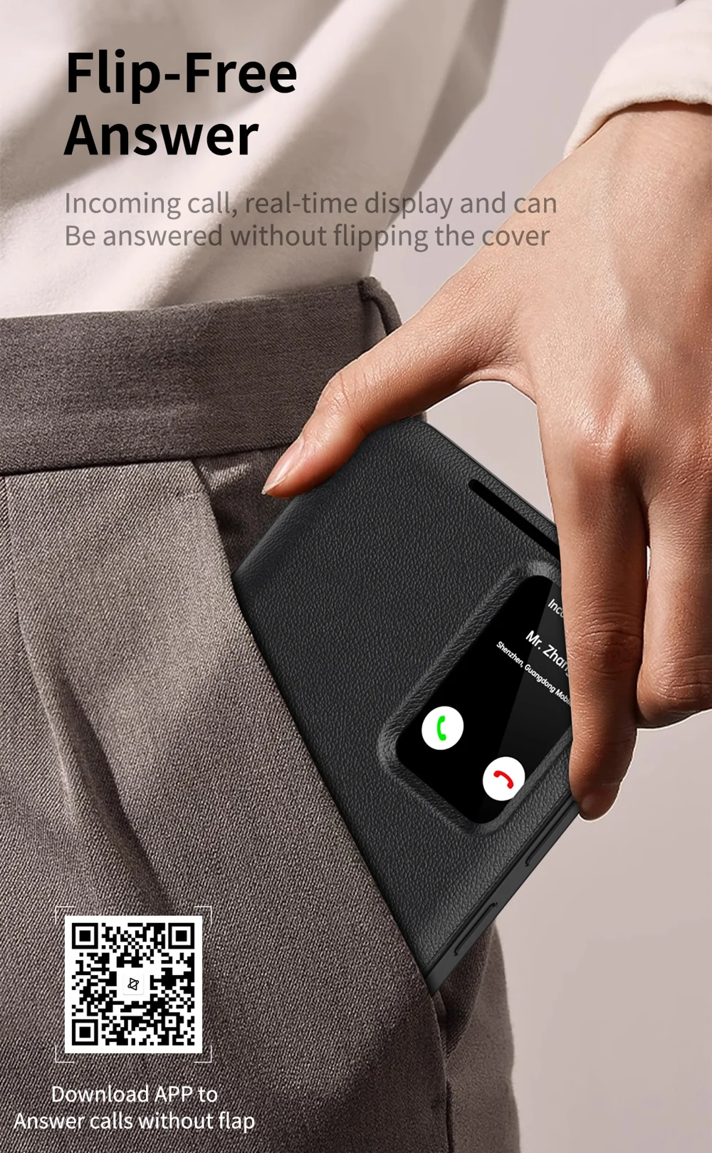 For Samsung Galaxy S24 FE Case with Card Holder Smart View Window Leather Phone Cover - Sapphire-Cellmalls