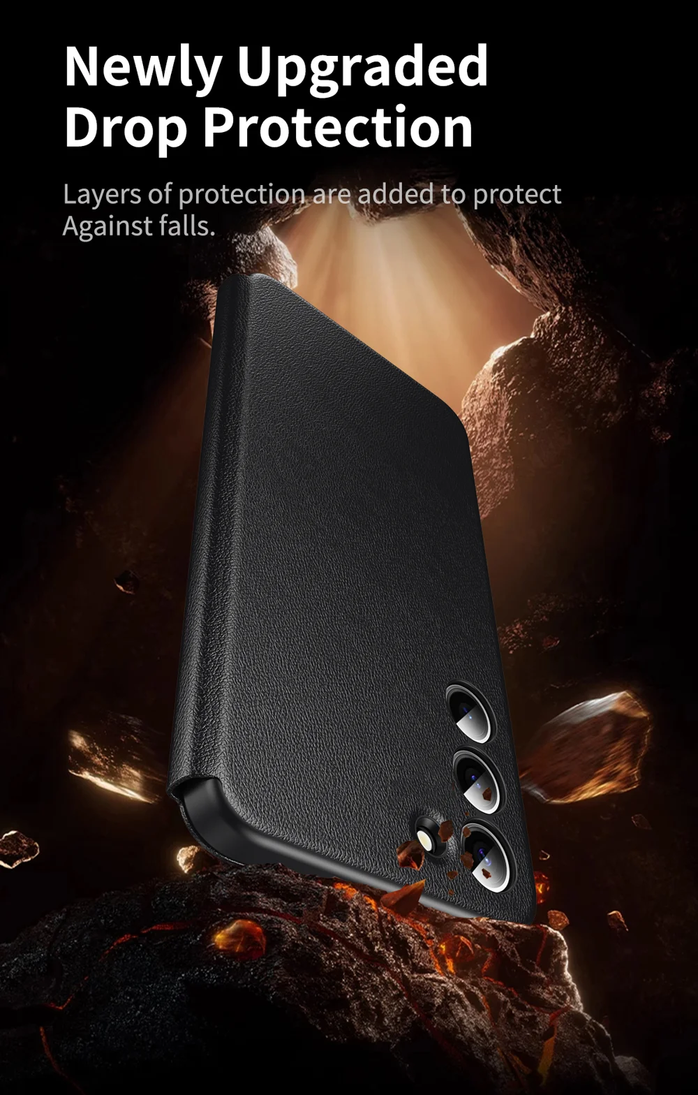 For Samsung Galaxy S22+ 5G Case Leather Phone Cover with View Window Card Slot - Sapphire-Cellmalls