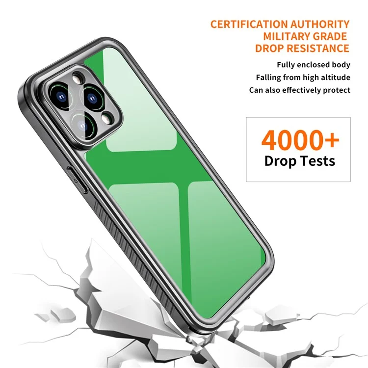 FS Series For iPhone 14 Pro Max Diving Phone Case IP68 Waterproof Dustproof Protection Clear Cover-Cellmalls