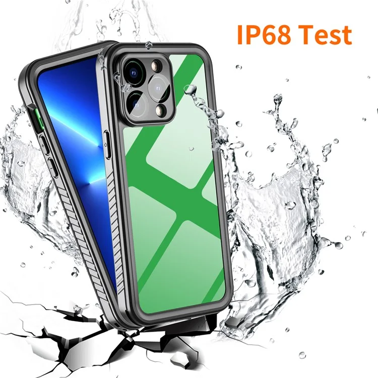 FS Series For iPhone 14 Pro Max Diving Phone Case IP68 Waterproof Dustproof Protection Clear Cover-Cellmalls