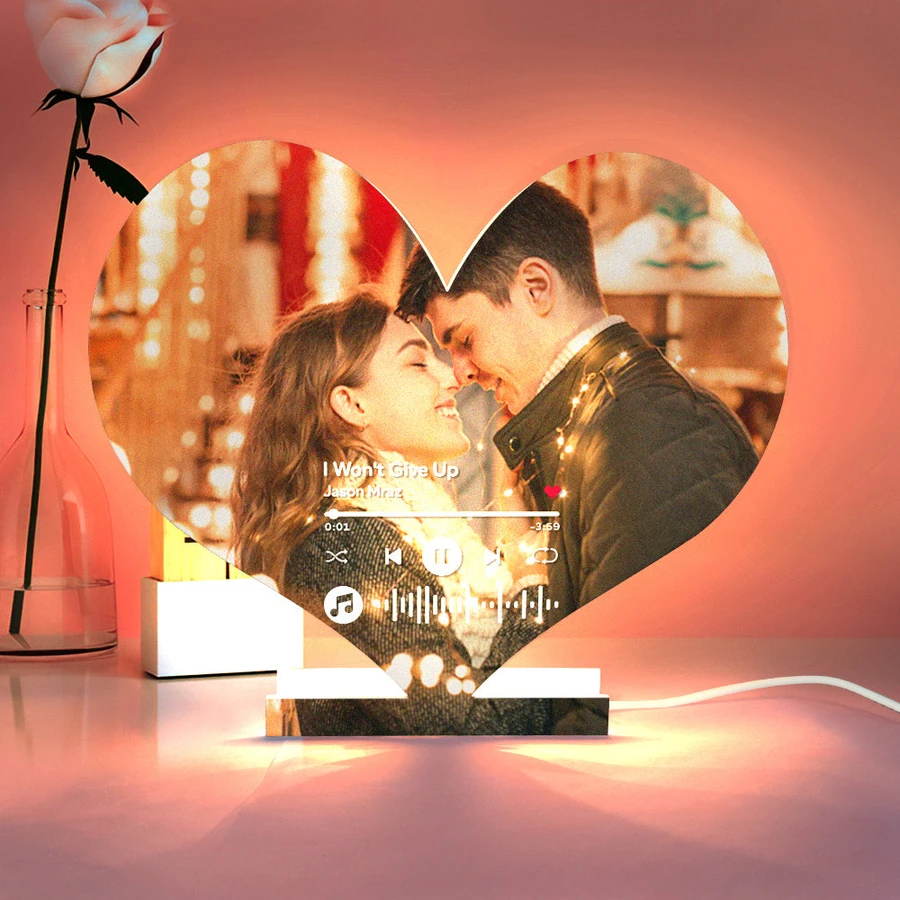 Personalized Music Code Heart Light