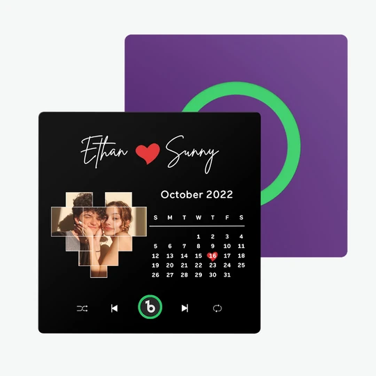 FridgeBeats Frameless Custom Music Calendar Fridge Magnet Special for Valentine's Day New 4.0 Upgrade Album Fridge Magnet Photo Sticker