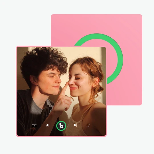 FridgeBeats Framed Custom Music Fridge Magnet Special for Valentine's Day New 4.0 Upgrade Colorful Frame Album Fridge Magnet Photo Sticker