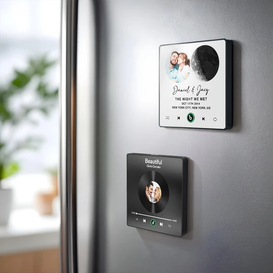 FridgeBeats Framed New 4.0 Upgrade Custom Music Fridge Magnet Moon Phase Style Fridge Magnet Gift for Lover