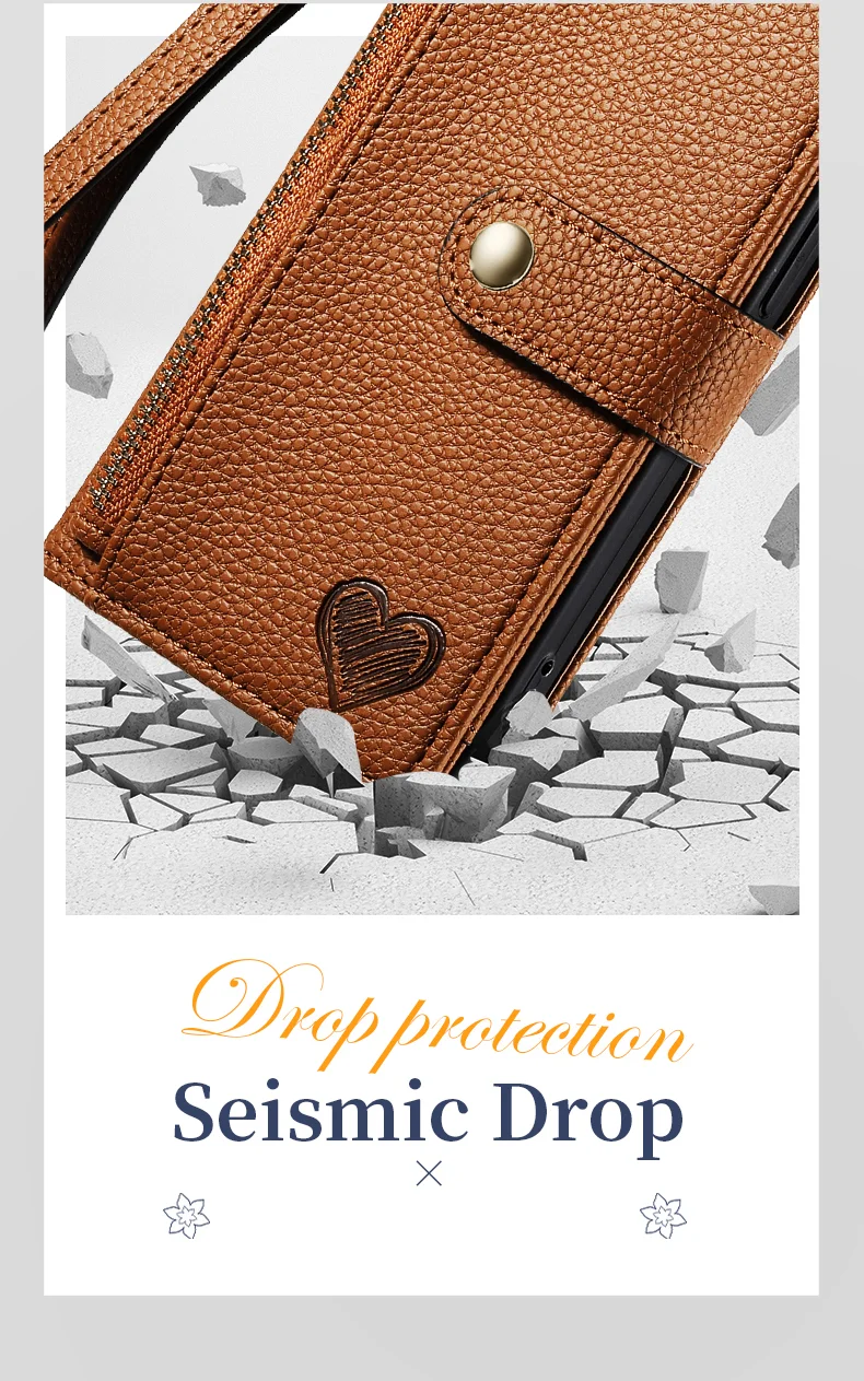 For iPhone 13 Pro Case RFID Blocking Zipper Leather Phone Cover with Wallet Card Slots - Black-Cellmalls