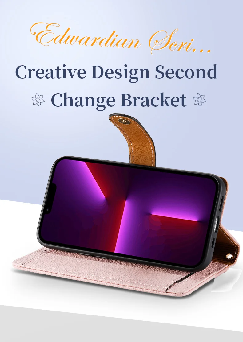 For iPhone 13 Pro Case RFID Blocking Zipper Leather Phone Cover with Wallet Card Slots - Black-Cellmalls