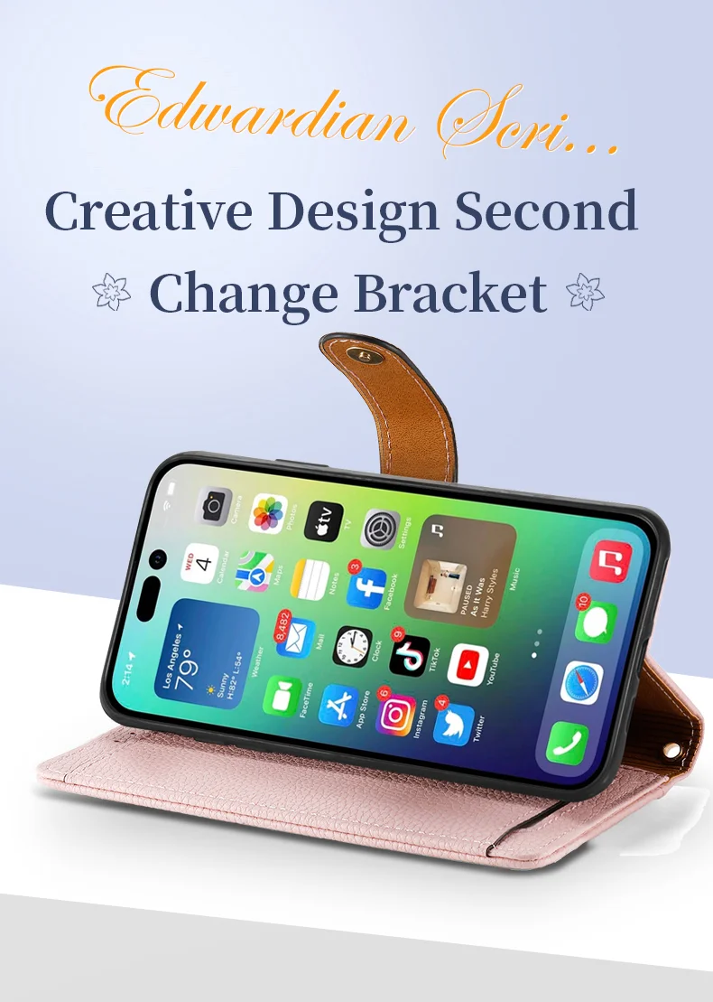 For iPhone 14 Pro Leather Case Zipper Wallet Imprinted Heart Shape Phone Cover - Grey-Cellmalls