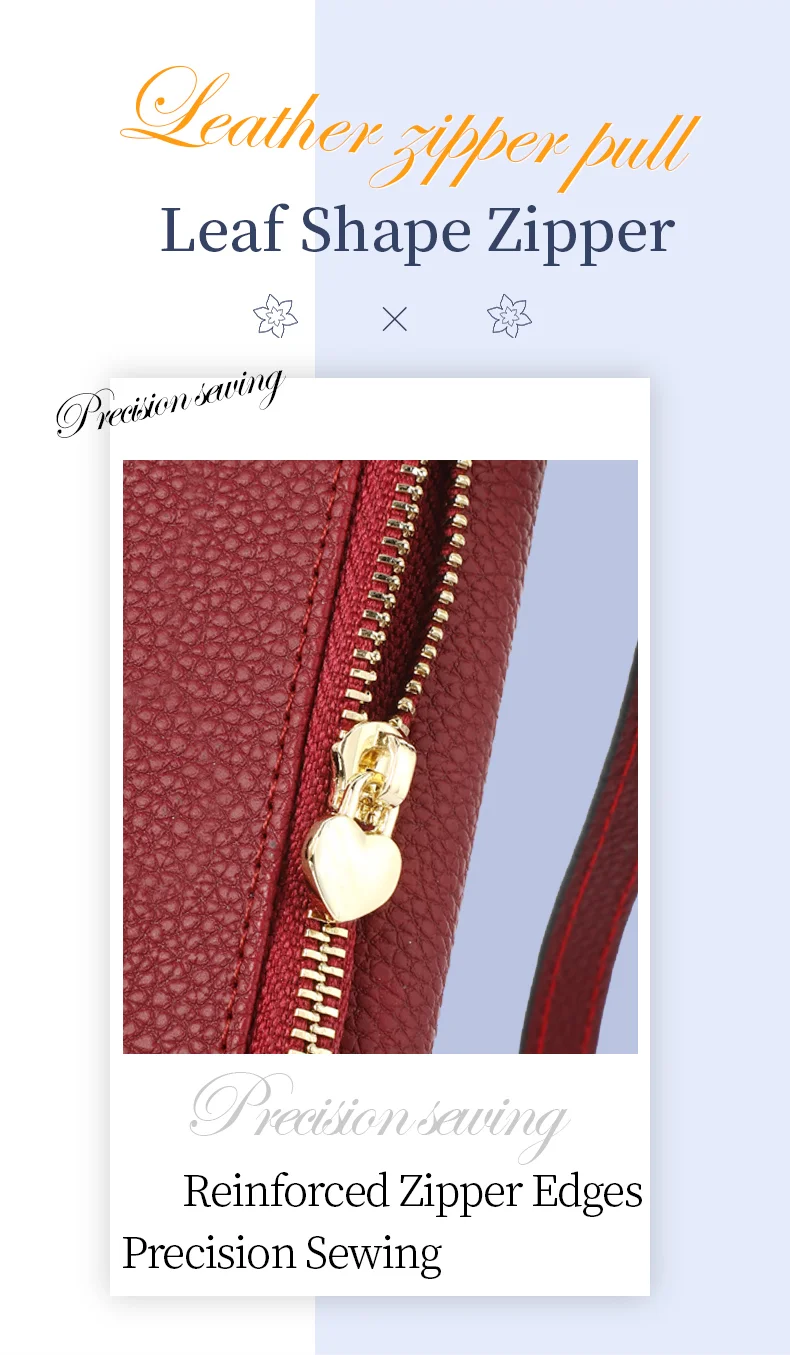 For iPhone 14 Pro Leather Case Zipper Wallet Imprinted Heart Shape Phone Cover - Grey-Cellmalls