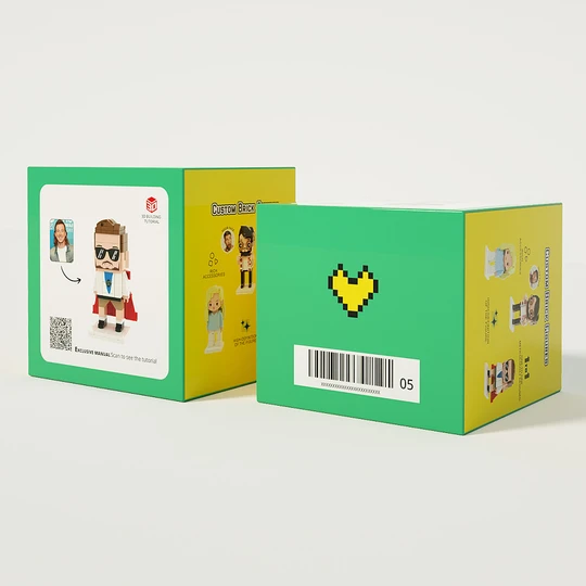 Gifts for Colleagues Full Body Customizable 3 People Custom Brick Figures Photo Frame Small Particle Block