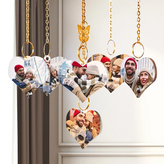 Custom Photo Wind Chimes Delicate Butterfly Home Decoration Gifts