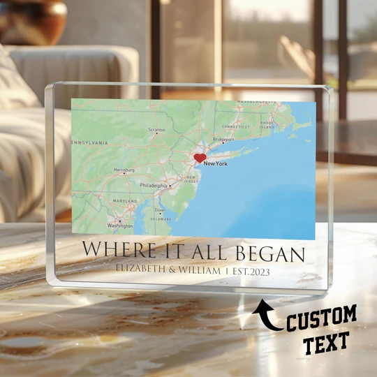 Personalized Engraved Acrylic Desk Decoration - Customizable Thick Display Piece