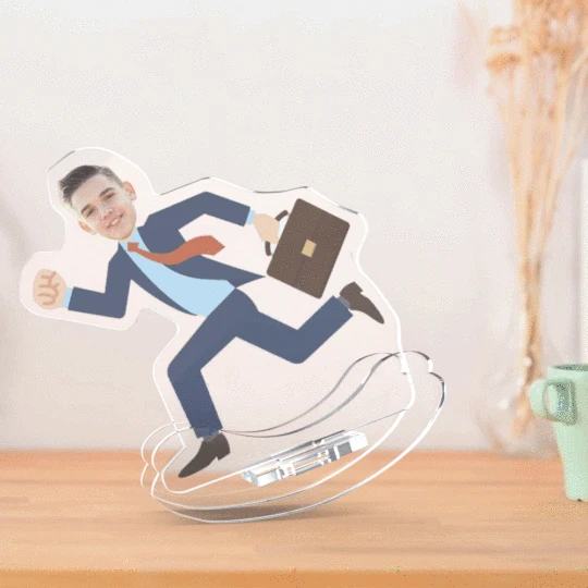 Personalized Photo Tumbler Custom Businessman Acrylic Desktop Decoration