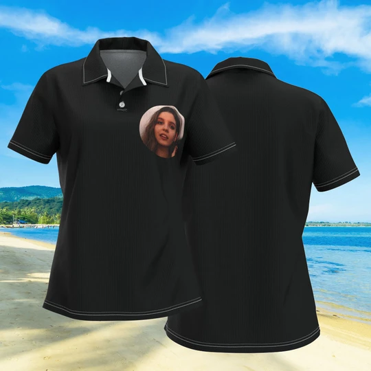 Custom Face or Logo Polo Shirt for Her