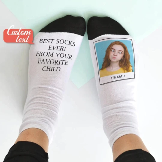 Custom Socks Photo Socks with Your Text Gifts for Lovers
