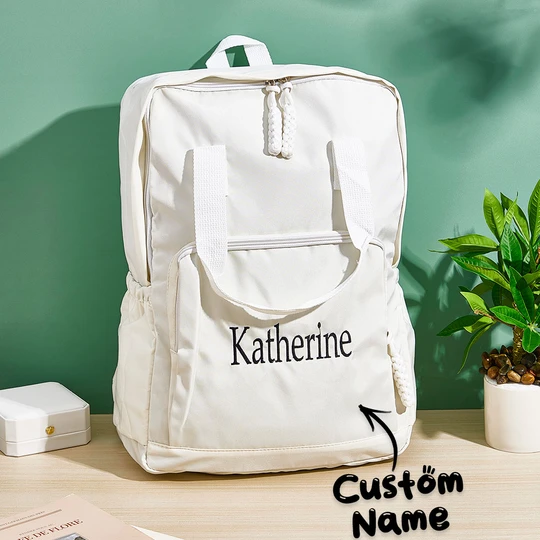 Personalized Name Embroidery Backpack Custom Backpack Travel Bags Gift for Friends