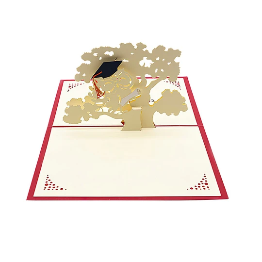Congrats Graduation Tree 3D Pop Up Card Newly Grads Congratulations Greeting Card