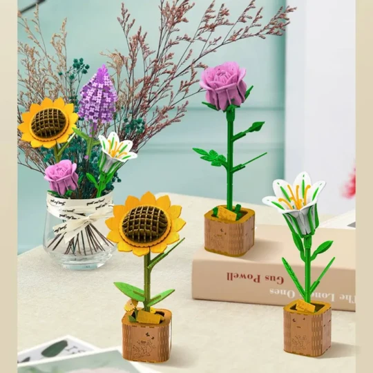 DIY Wooden Flower Puzzle 3D Puzzle Mother's Day Gifts for Mum