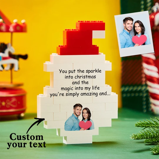 Christmas Santa Claus Building Blocks Personalized Photo Brick Puzzles